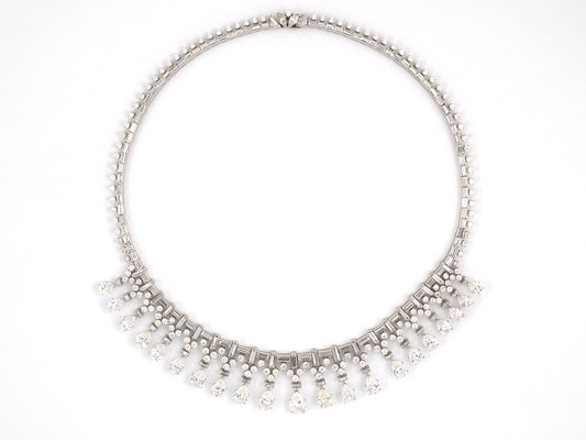 43684 - Circa 1952 Van Cleef & Arpels Platinum Diamond Necklace