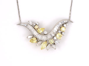 43692 - Platinum Gold GIA Diamond Pendant Necklace