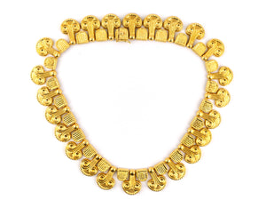 43695 - SOLD - Circa 1980 Lalaounis Etruscan-Style Gold Necklace