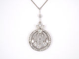 43702 - Circa 1950s Platinum Diamond Pear Drop Dangle Pendant Necklace