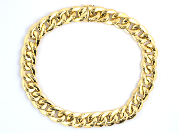 43709 - Gold Wide Curb Link Necklace