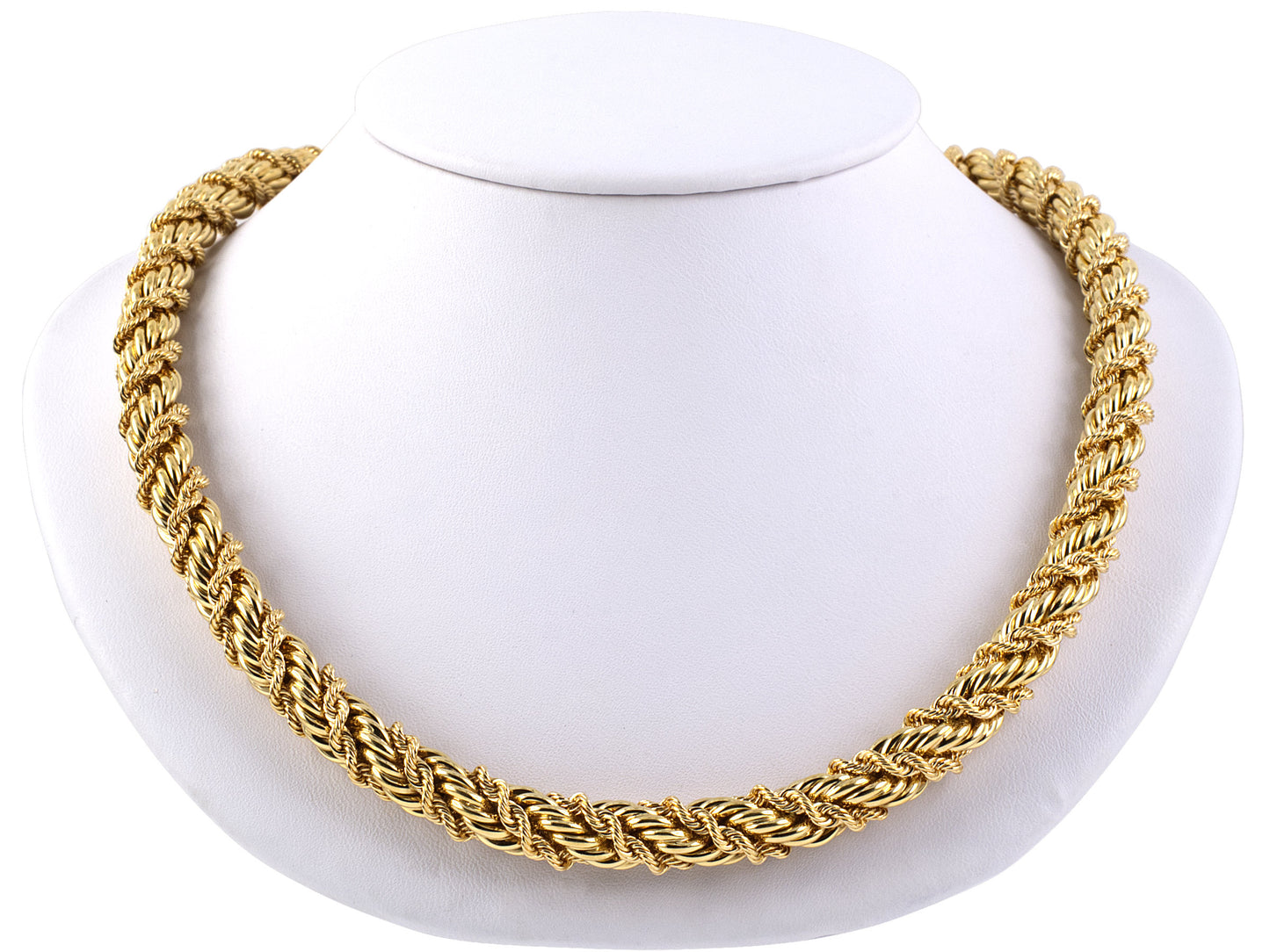 43716 - Tiffany Schlumberger Gold Ruby Rope Chain Necklace