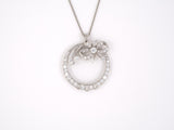 43732 - SOLD - Circa1950s Platinum Diamond Circle Pendant