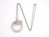 43732 - SOLD - Circa1950s Platinum Diamond Circle Pendant