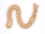 43737 - Retro Gold Circle Loop Link Chain Necklace