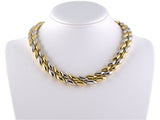 43743 - Gold Hollow Reversible Link Necklace