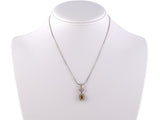 43745 - SOLD - Platinum GIA Marquise Diamond Drop Pendant Necklace