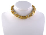 43762 - Circa 1970s Webb Gold Platinum Diamond Necklace Choker Bracelets