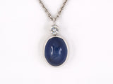 43771 - Platinum AGL Ceylon Star Sapphire Diamond Pendant And Necklace