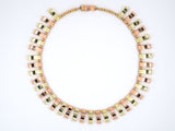 43816 - Retro Mossalone M C Gold Bead Festoon Necklace