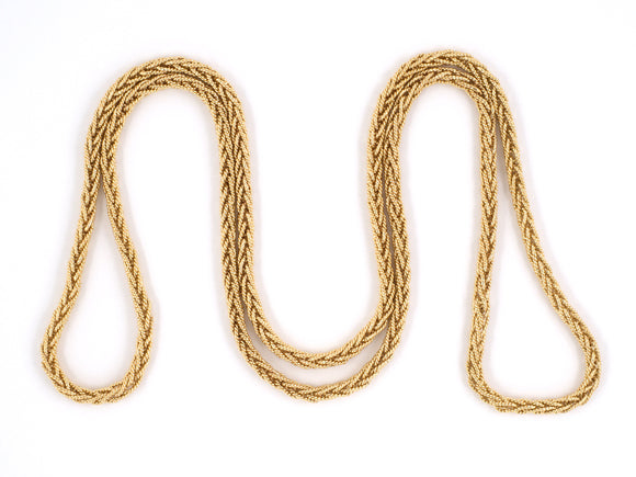 43821 - SOLD - Gold Twist Chain Necklace