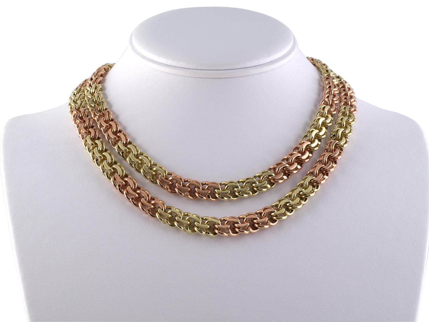 43824 - Retro Tiffany Gold Curb Link Necklace