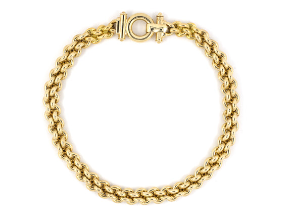 43825 - Gold Interlocking Oval Link Necklace