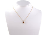 43836 - SOLD - Gold Citrine Sapphire Diamond Drop Pendant Necklace