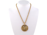 43842 - Art Nouveau Gold Diamond Pendant Necklace