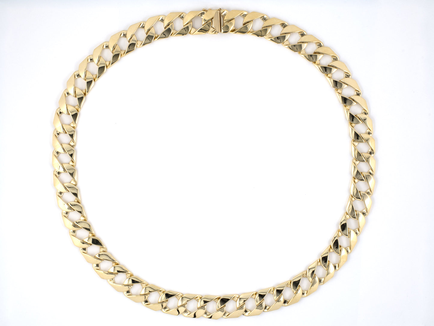 43845 - Circa 1980s Gold Curb Link Necklace