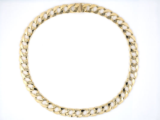 43845 - Circa 1980s Gold Curb Link Necklace