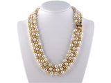 43863 - Gold Amethyst Moonstone Garnet Peridot Baroque Pearl Bead Necklace