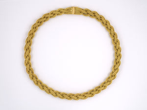 43873 - Gold Twisted Wire Mesh Necklace