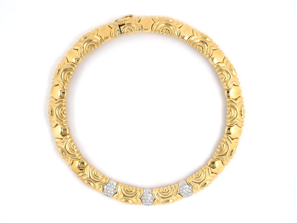 43890 - Mayors Gold Diamond  Necklace