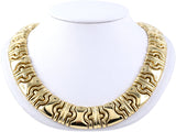 43895 - Gold Wide Parenthesis Necklace