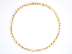 43907 - Circa 1994 Hennell Gold Diamond Heart Link Festoon Necklace