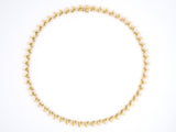 43907 - Circa 1994 Hennell Gold Diamond Heart Link Festoon Necklace