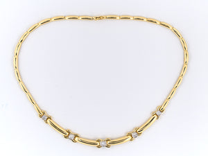 43972 - Gold Diamond Tapered Necklace