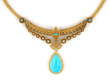 43984 - Victorian Turquoise French Drop Necklace