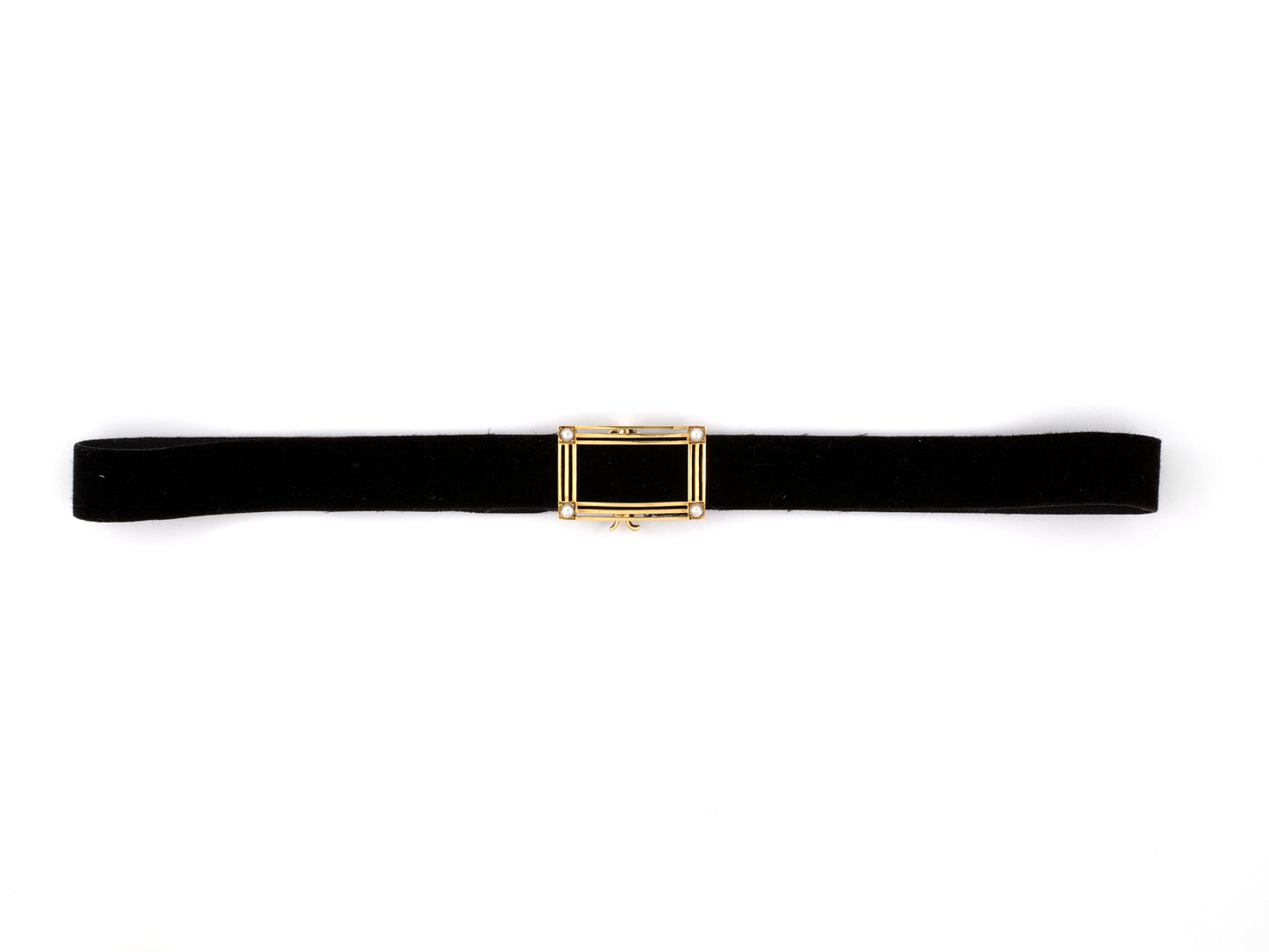 43999 - Victorian Gold Pearl Choker Necklace