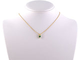 45010 - SOLD - Platinum Gold Yellow Diamond Emerald Pendant