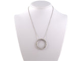 45013 - SOLD - Platinum Diamond Circle Pendant Necklace