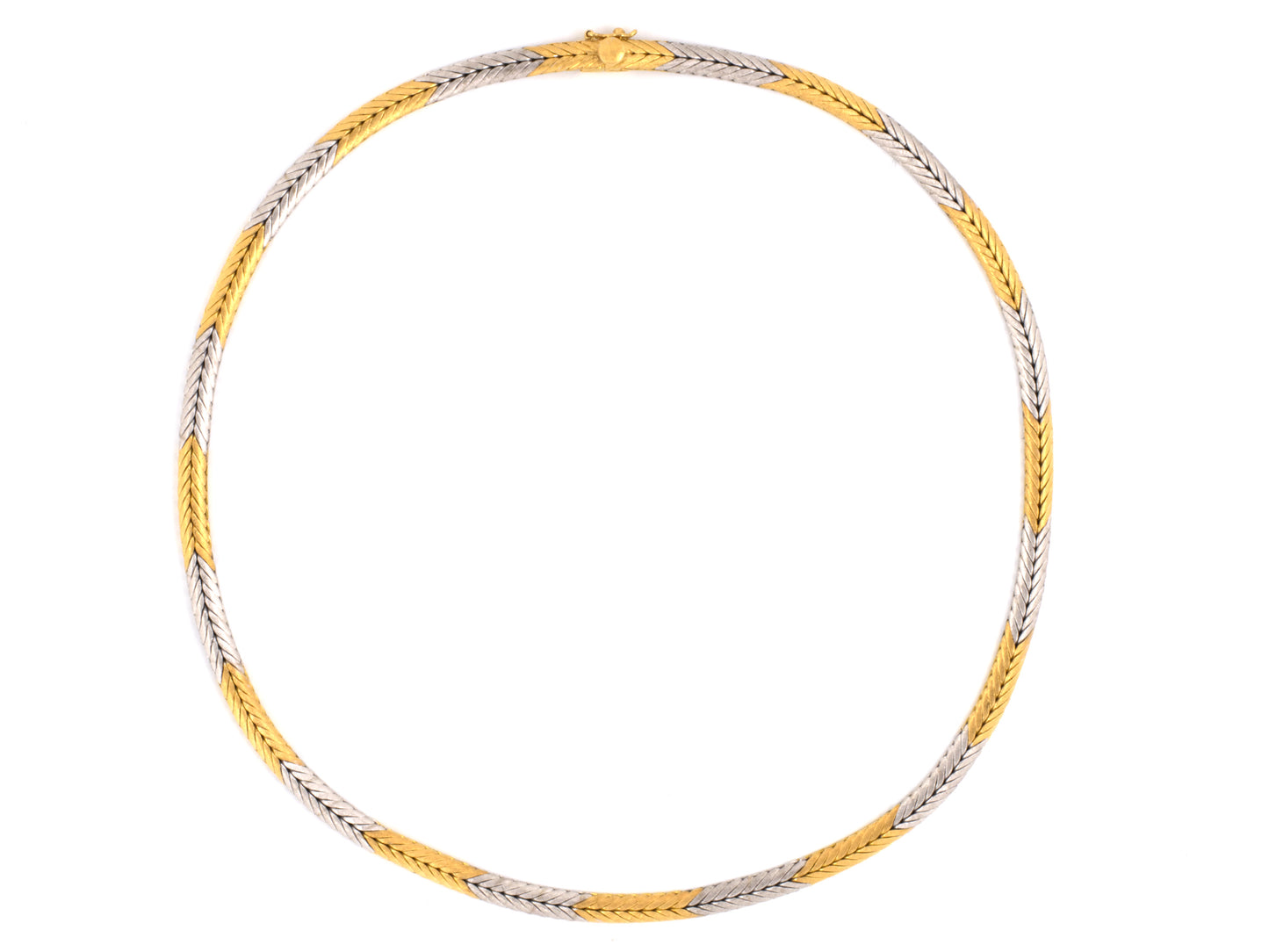 45043 - Buccellati Gold Herringbone Chain Necklace