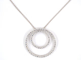 45051 - SOLD - Gold Diamond Circle Pendant Necklace