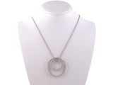 45051 - SOLD - Gold Diamond Circle Pendant Necklace