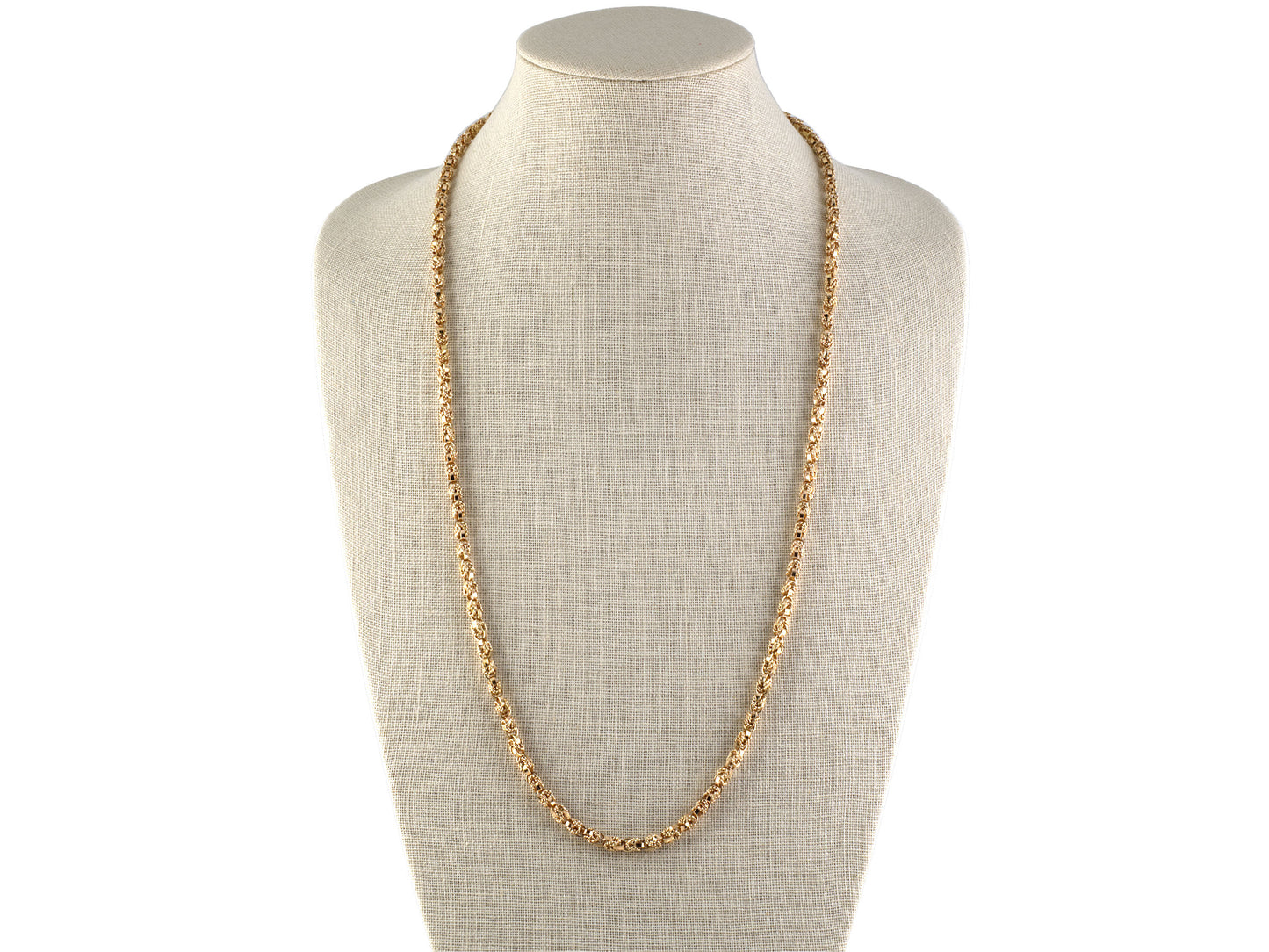 45058 - Gold Twisted Rope Link Necklace