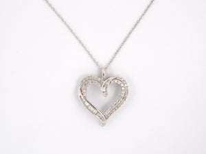 45065 - Gold Diamond Heart Pendant Necklace