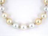 45079                - Gold Diamond GIA South Sea Pearls Necklace