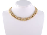 45091 - Cartier Rivoli Gold Diamond 3 Row Necklace