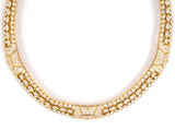 45091 - Cartier Rivoli Gold Diamond 3 Row Necklace