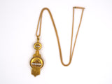 45107 - SOLD - Victorian Gold 1/2-Pearl Pendant Necklace With Chain