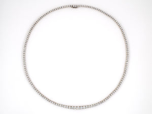 45132 - SOLD - Gold Diamond Graduated Riviere Necklace