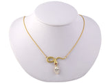 45137 - SOLD - Gold GIA Diamond Ruby Carved Snake Pendant Necklace