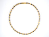 45144 - Gold Alternating Faceted Section Necklace