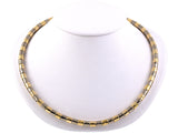 45144 - Gold Alternating Faceted Section Necklace