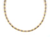 45144 - Gold Alternating Faceted Section Necklace