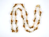 45164 - Marina B Cardan Gold Pearl Onyx Russian Quartz Beads Italy Necklace