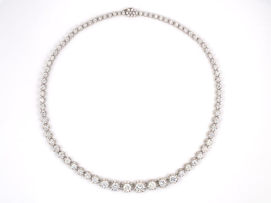 45171 - Circa 1950 Platinum Diamond Necklace