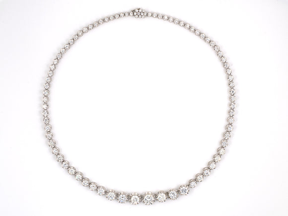 45171 - Circa 1950 Platinum Diamond Necklace