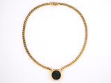 45184 - SOLD - Gold Coin Choker Curb Link Necklace